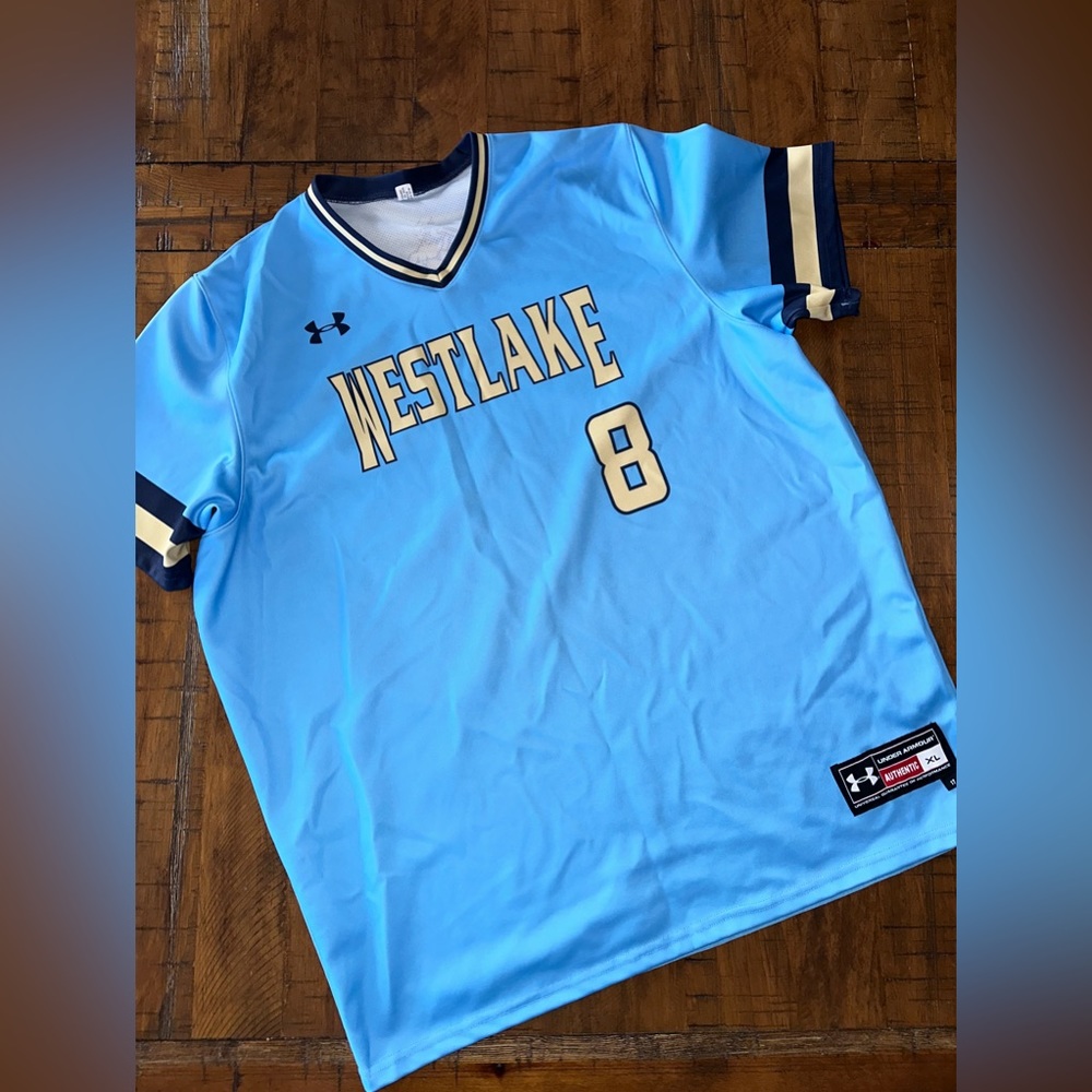 Westlake Under Armour Men’s V Neck Blue Jersey XL